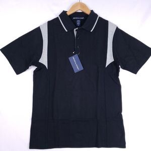 Devon & Jones Men's Polo Shirt Small Black‎ Gray Colorblock 100% Cotton Preppy